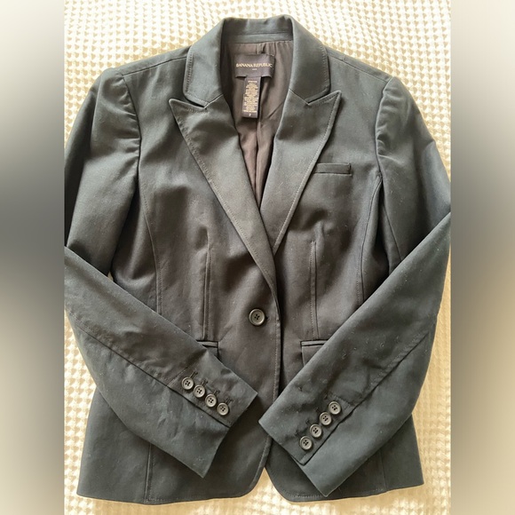Banana Republic Black Blazer Size 2 - Picture 2 of 7